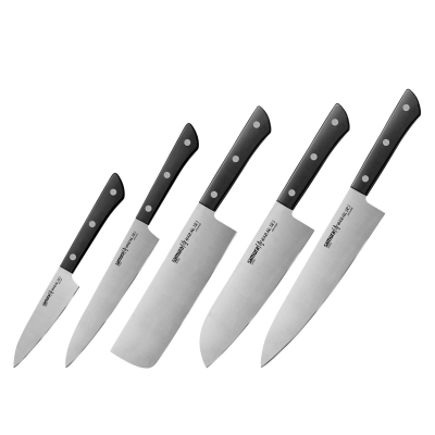Набор кухонных ножей 5 в 1 Samura Harakiri SHR-0250B 