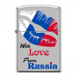 Зажигалка ZIPPO 205 WITH LOVE FROM RUSSIA