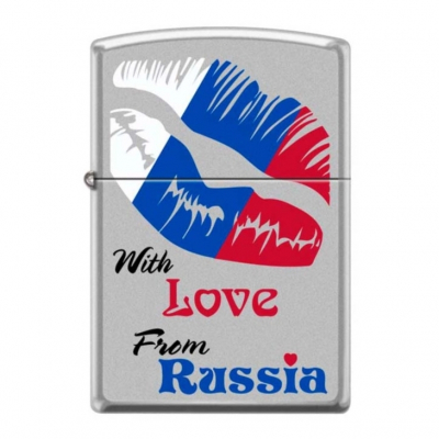 Зажигалка ZIPPO 205 WITH LOVE FROM RUSSIA 