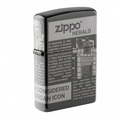 Зажигалка Black Ice® Newsprint Design ZIPPO 49049 