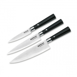 Набор кухонных ножей Boker Damast Black Knife Trio 130420SET 