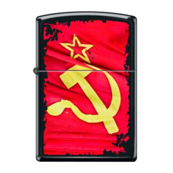 Зажигалка Серп и Молот ZIPPO 218 SOVIET FLAG SICKLE
