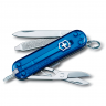 Многофункциональный складной нож-брелок Victorinox Синий прозрачный 0.6225.T2