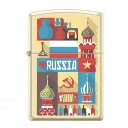 Зажигалка открытка из России ZIPPO 216 RUSSIAN POSTCARD